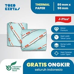 J-PLUS - Thermal Paper Roll 80 x 50 Kertas Kasir Kertas Struk