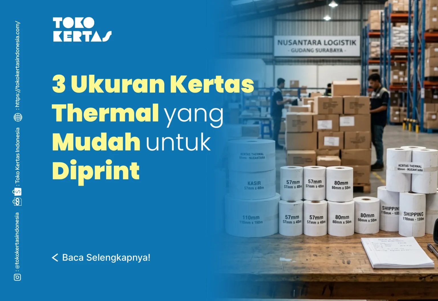 3 Ukuran Kertas Thermal yang Mudah untuk Diprint
