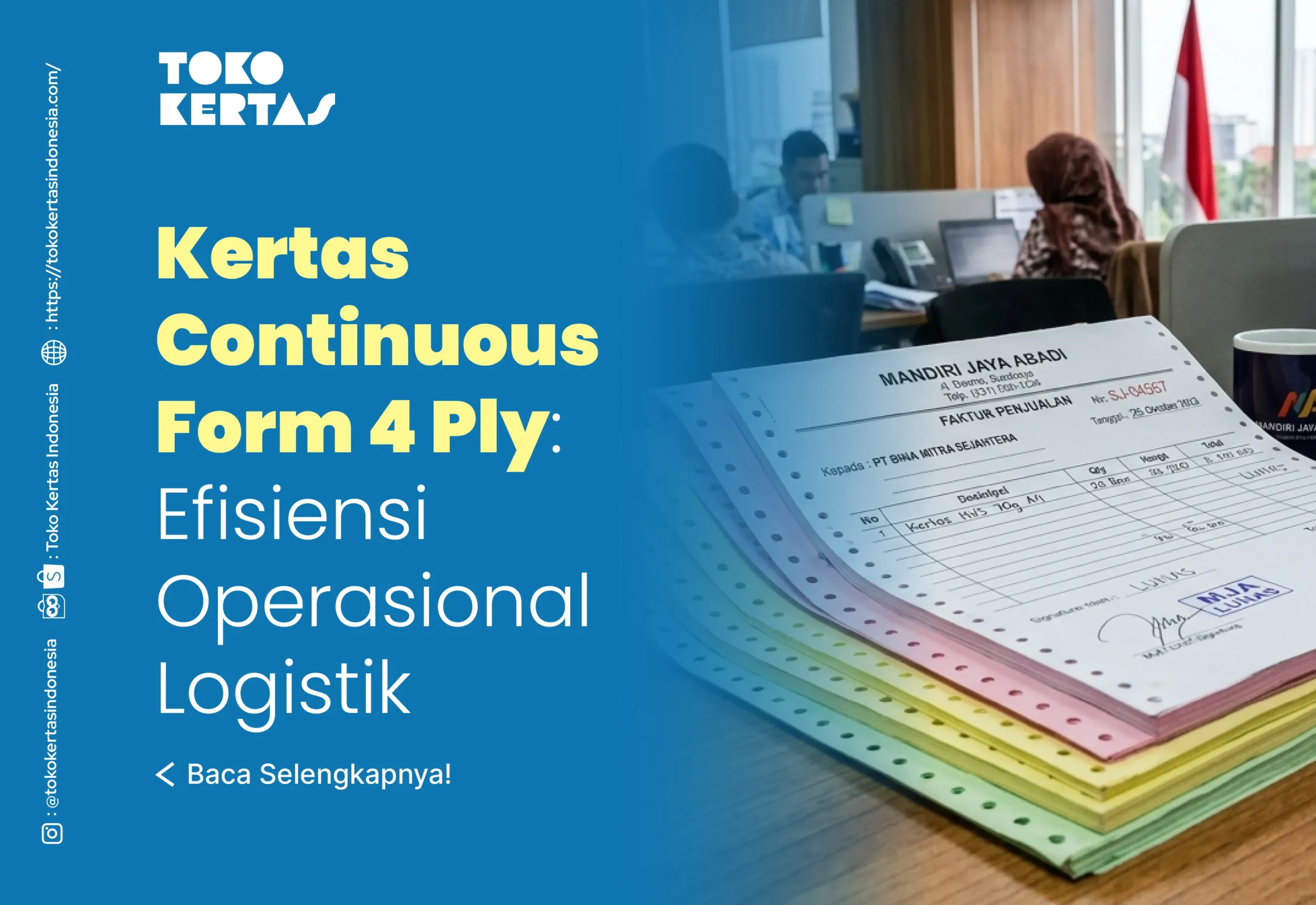 Kertas Continuous Form 4 Ply