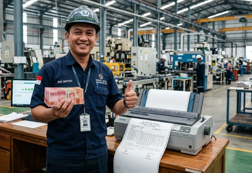 5 Alasan Continuous Form Lebih Efisien untuk Laporan Produksi di Pabrik