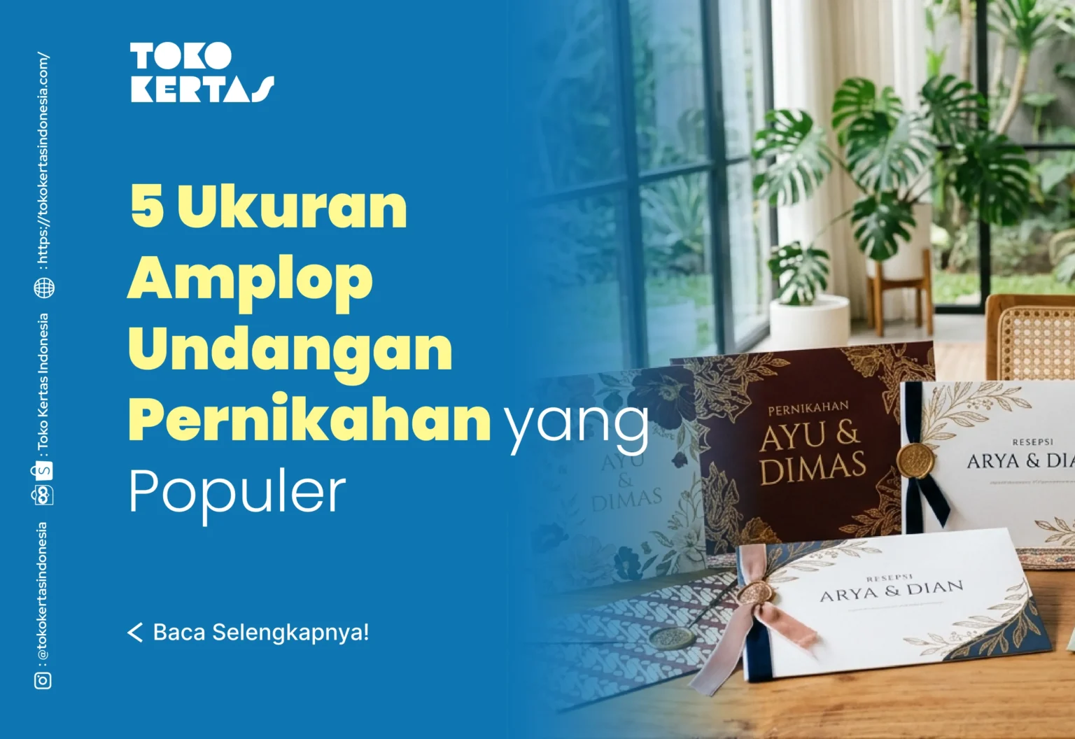5 Ukuran Amplop Undangan Pernikahan yang Populer