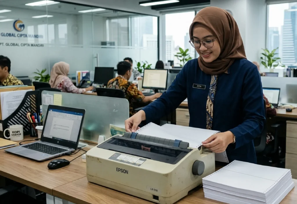 Langkah Mudah Cetak Kertas Continuous Form Bagi Dua