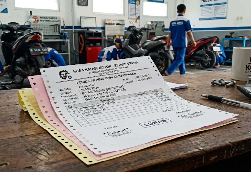 Cara Buat Bukti Servis Lebih Rapi dan Jelas Pakai Continuous Form