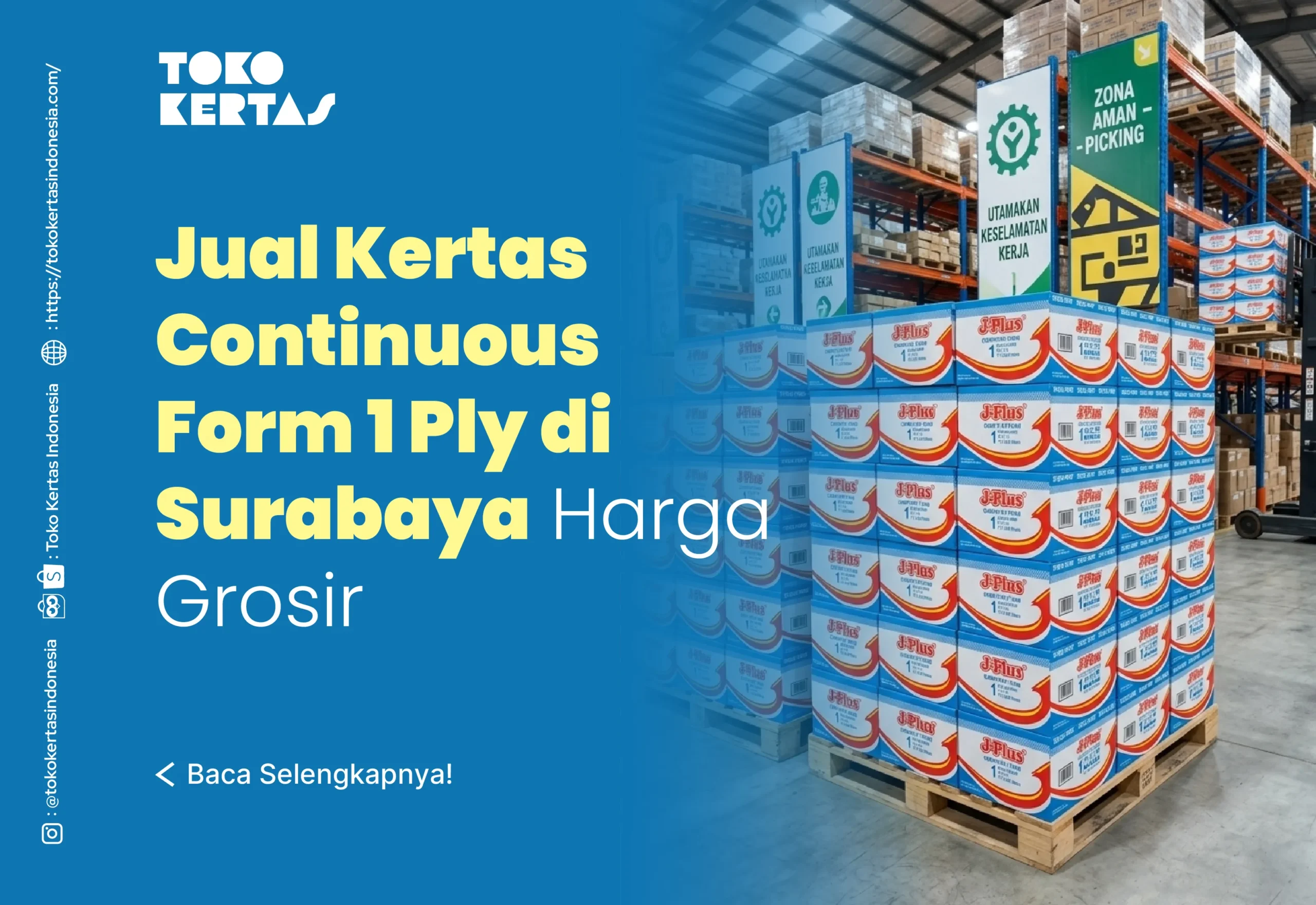 Jual Kertas Continuous Form 1 Ply di Surabaya Harga Grosir