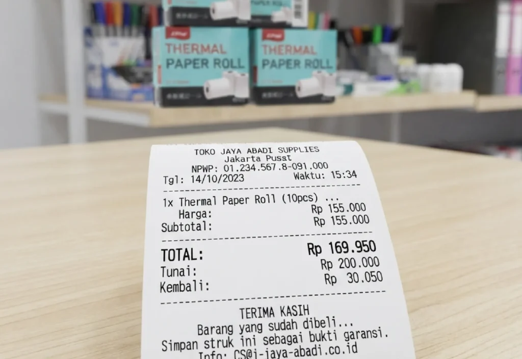 Jual Kertas Thermal 57x30 mm Jakarta, Grosir dan Eceran